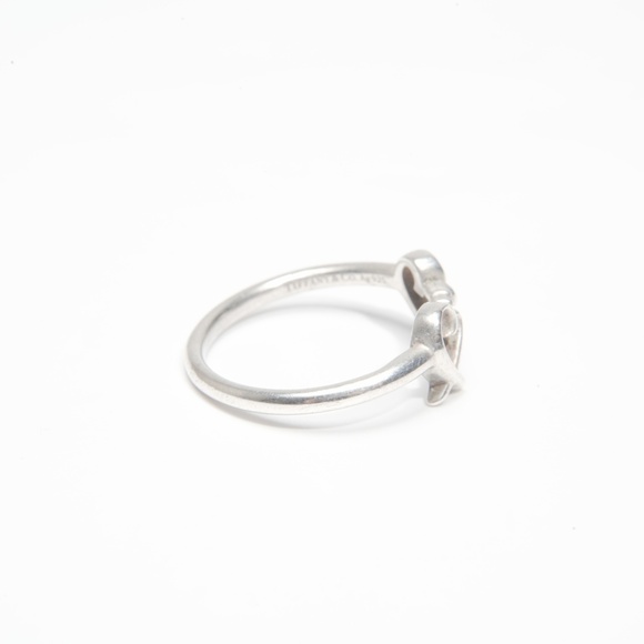 Tiffany & Co. 925 Double Loving Heart Ring, size 50, Silver, WS23995 - Picture 5 of 8